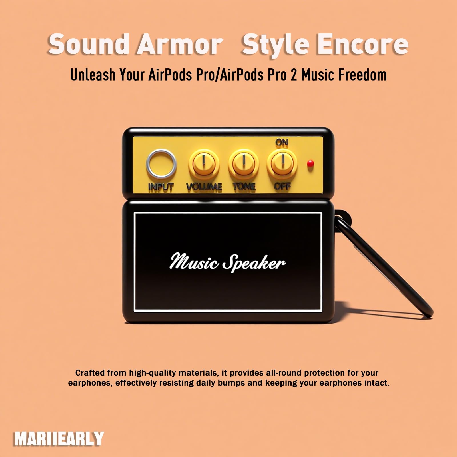 Amazon | Airpods pro/pro 2用ギターアンプオーディオケースカバー